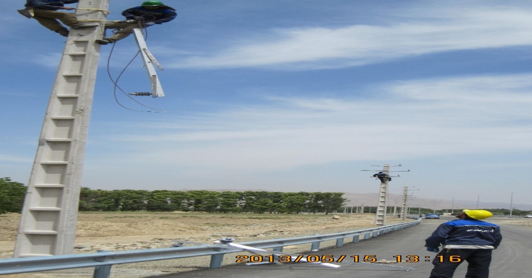 عکس خط بیست کیلو ولت بزرگراه امام علی